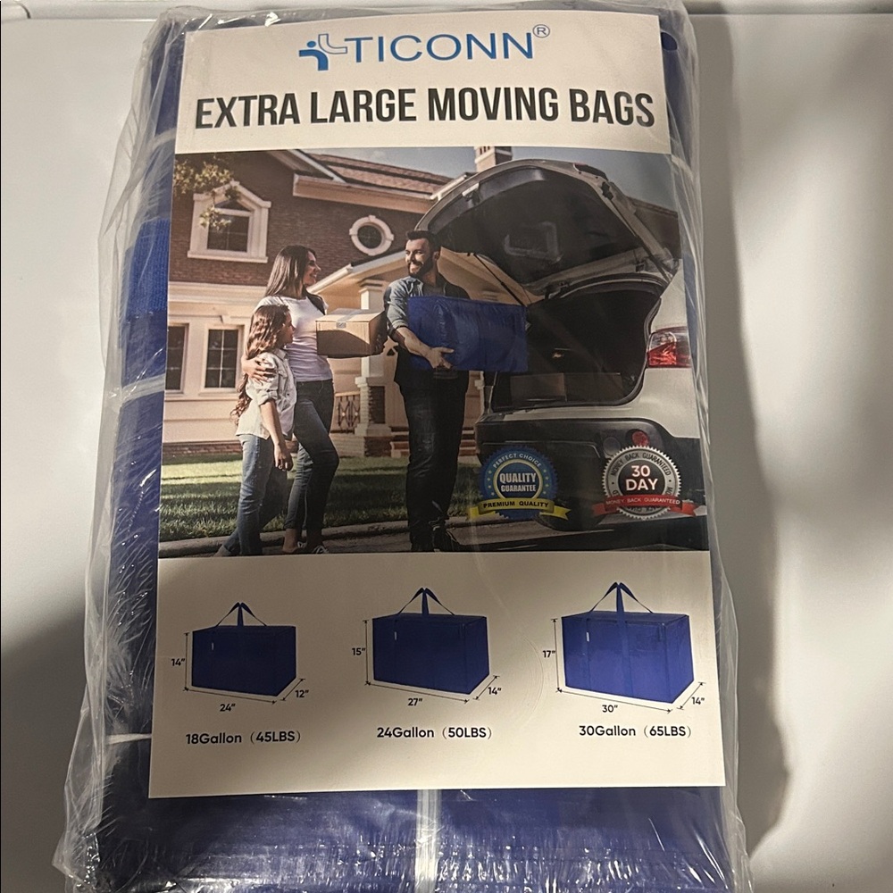 TIICONN blue Extra Large Moving Bag Set